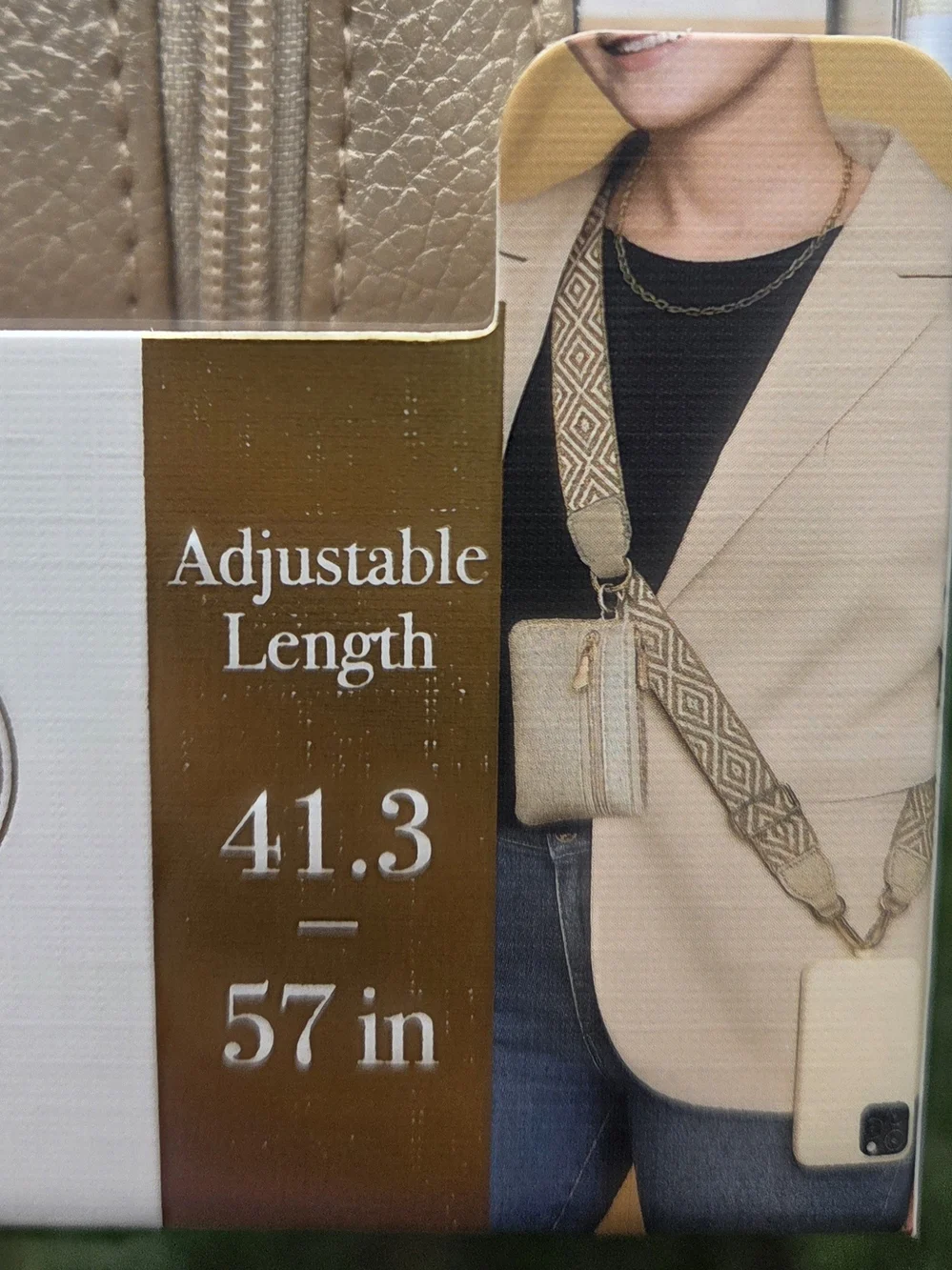 House of Harlow 1960 Gold Crossbody Phone Strap with Detachable Wallet